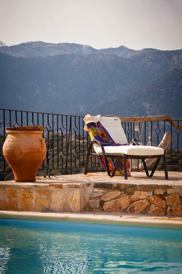 Stone Built Villa Galatia, Poolside & Perfect View Kares Exterior photo