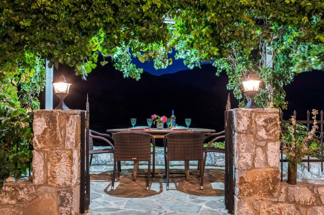 Stone Built Villa Galatia, Poolside & Perfect View Kares Exterior photo